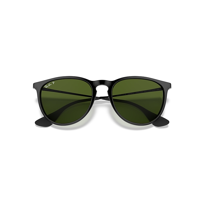 ERIKA CLASSIC Sunglasses in Black and G-15 Green Polarized