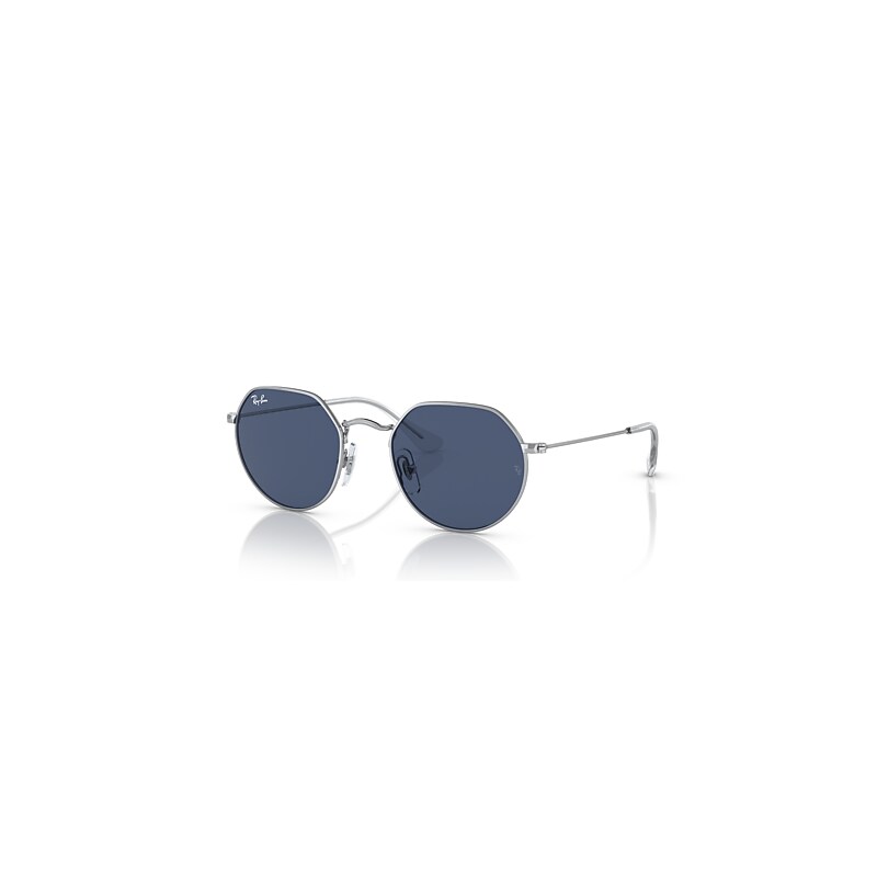 Ray - Ban Blue Kid Rj9565s Junior Jack 212/80 Sunglasses Metal Silver Geometric Normal - Image 2