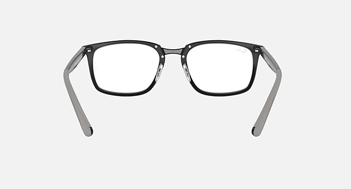 RB7148 Polarized Eyeglasses with Black and Clear (54-19) - RB7148