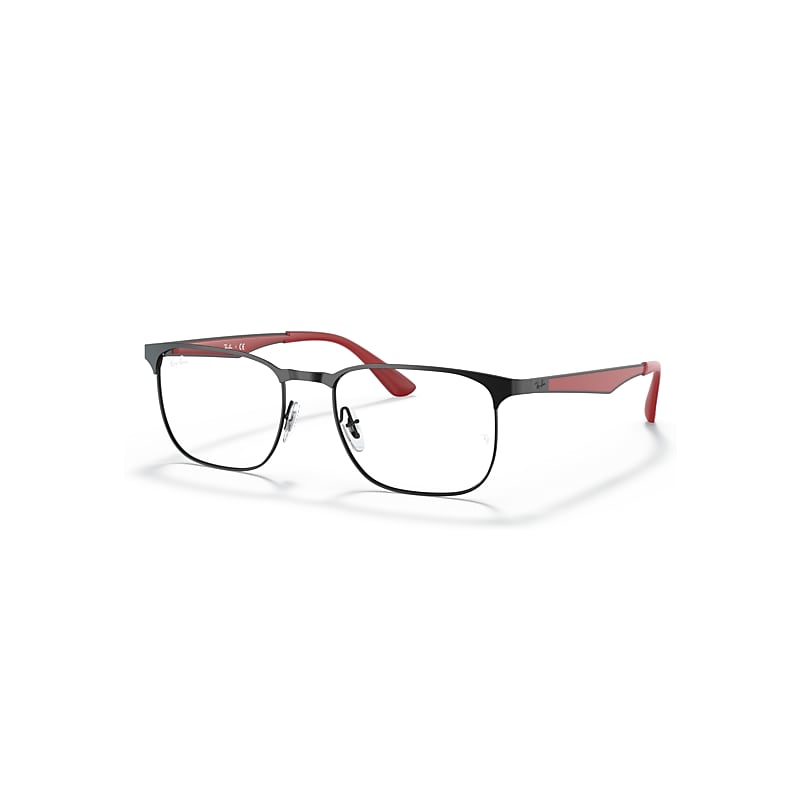 Ray-Ban Eyeglasses Unisex Rb6363 Optics - Black Frame Clear Lenses Polarized 54-18