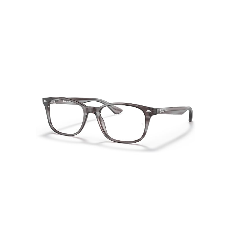 Ray-Ban Eyeglasses   Optics - Striped Grey Frame Clear Lenses Polarized 53-18, RB5375