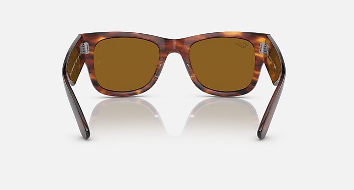 MEGA WAYFARER サングラス ストライプハバナ と ブラウン (52-21