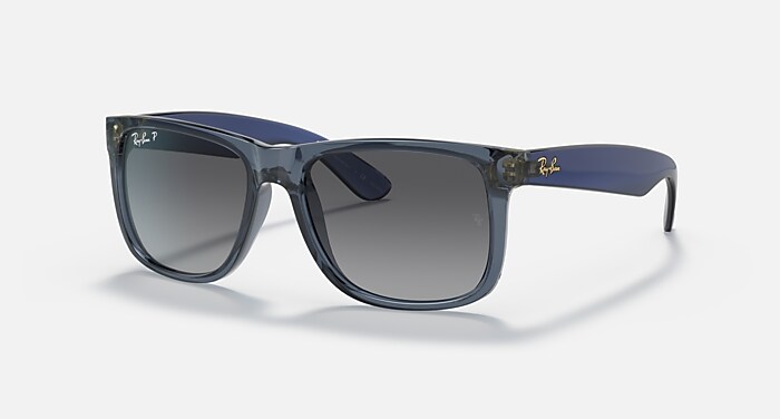 JUSTIN CLASSIC Sunglasses in Transparent Blue and Grey Polarized