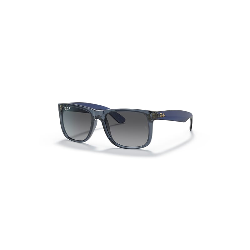 Ray-Ban Sunglasses RB4165 Justin 6596T3 Transparent Blue Grey Gradient Polarized - Image 11