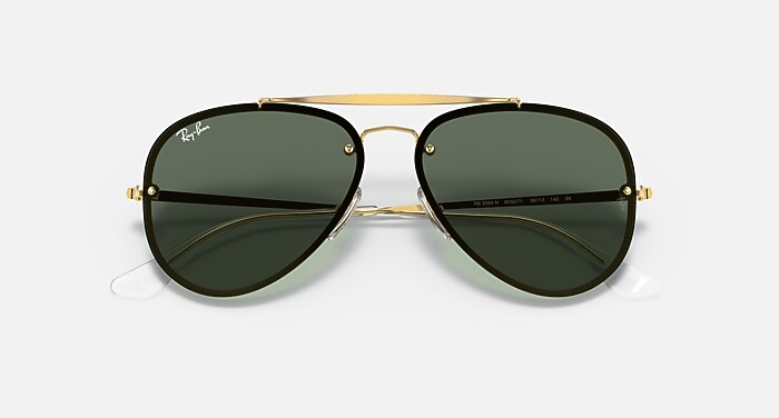 BLAZE AVIATOR Sunglasses in Arista Gold and Dark Green - RB3584N