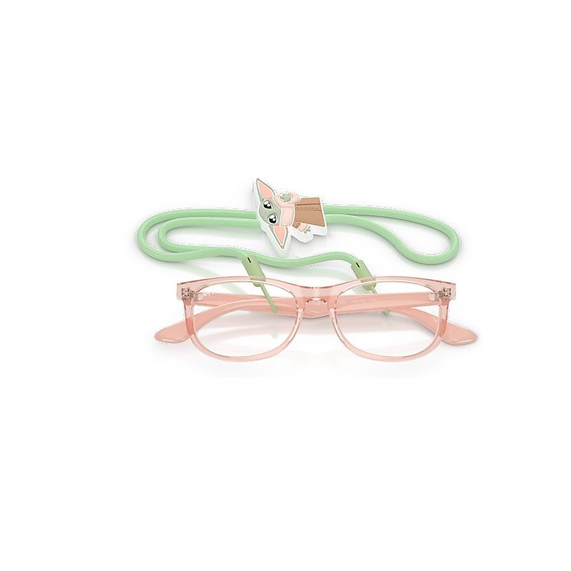 Ray-Ban Ray-Ban Star Wars™ – Grogu Mini New Wayfarer Optics Eyeglasses Pink Frame Clear Lenses Polarized 46-16