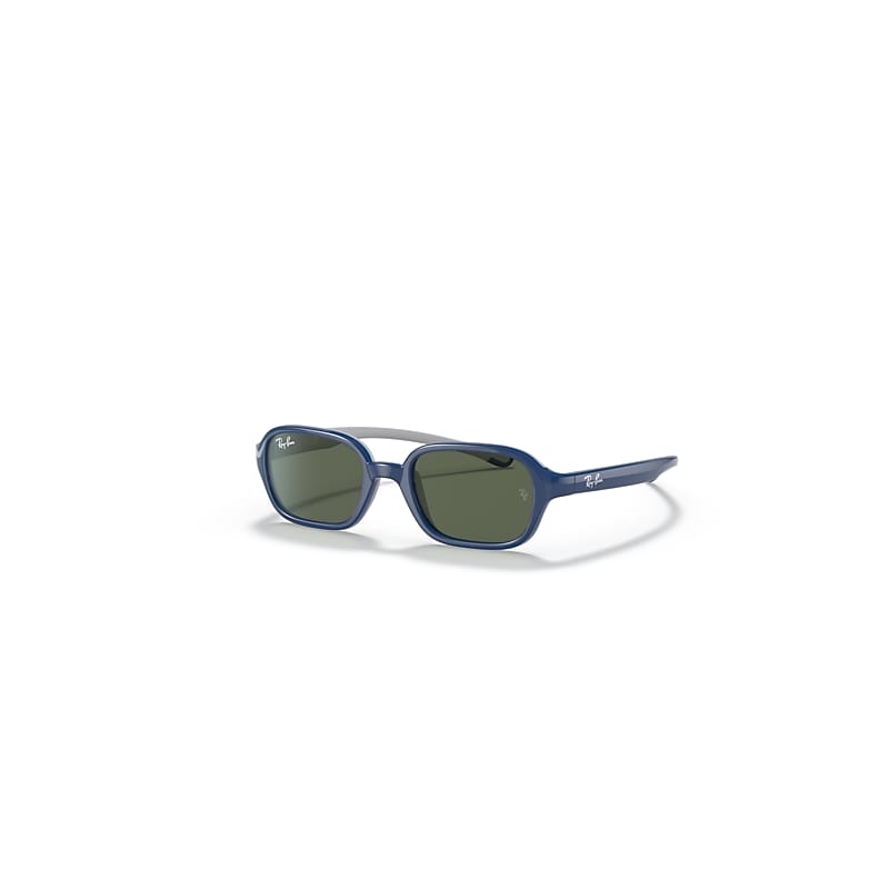 Ray-Ban Sunglasses Kids  Kids - Blue On Rubber Grey Frame Green Lenses 39-16, RB9074S