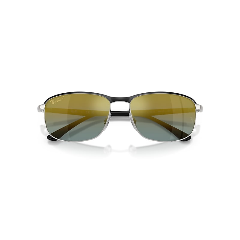 Ray-Ban Rb3671 Polarized+ Lenses Sunglasses Black Frame Gold Lenses Polarized 60-16