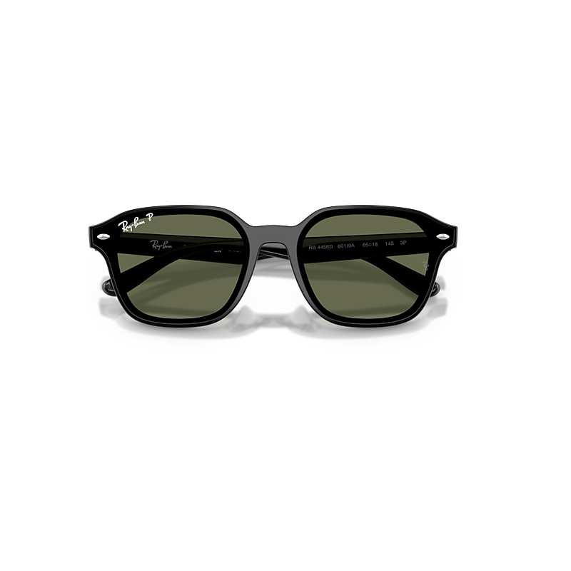 RB4458D Sunglasses in Black and Dark Green Polarized - RB4458D