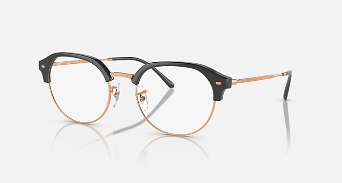 RB7229 OPTICS Eyeglasses with Dark Grey On Rose Gold and Clear (51