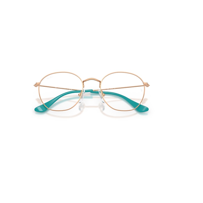 Ray-Ban Rob Optics Kids Optical Rosegold Frame Clear Lenses Polarized 48-19