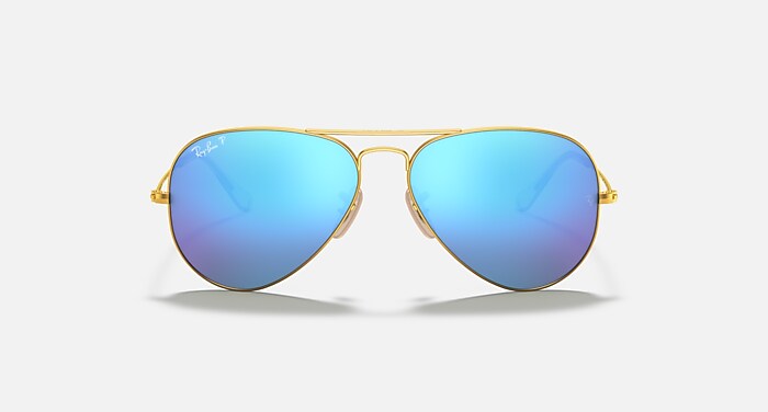 AVIATOR FLASH LENSES ポラライズド（偏光） サングラス ゴールド と