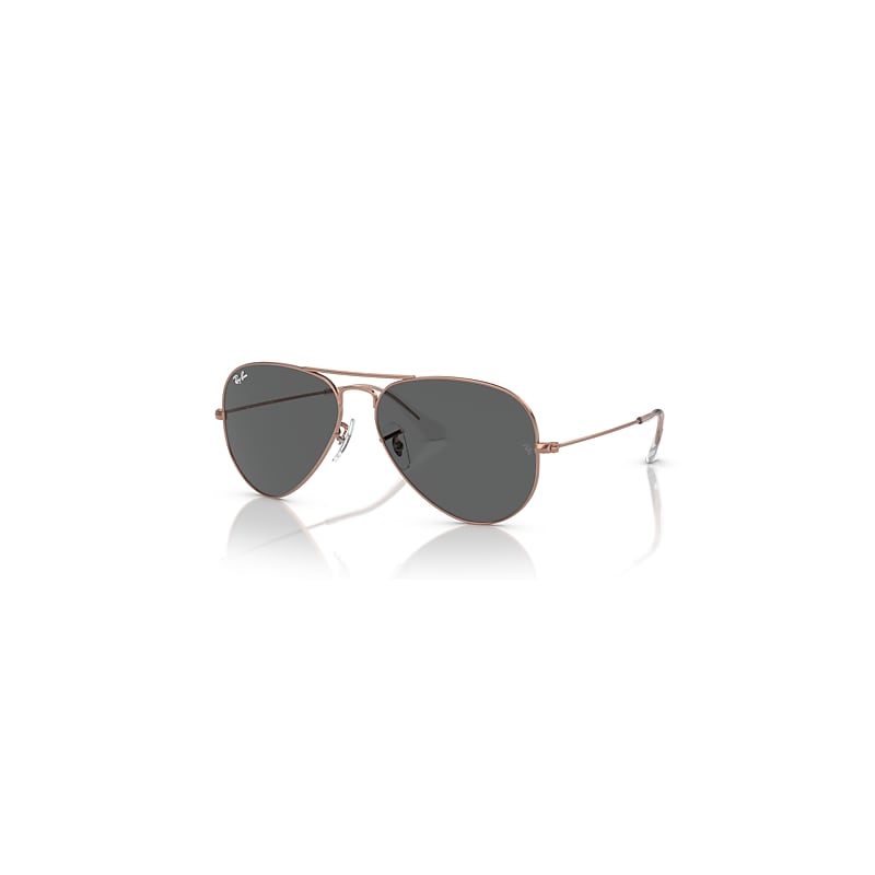 Ray-Ban Aviator Rose Gold Sunglasses Rose Gold Frame Grey Lenses 58-14