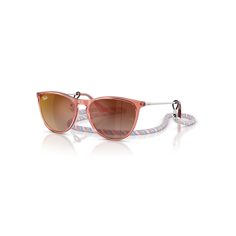 Ray-Ban Sunglasses Kids Erika Kids Summer Capsule - Silver Frame Brown Lenses 50-15, RB9060S