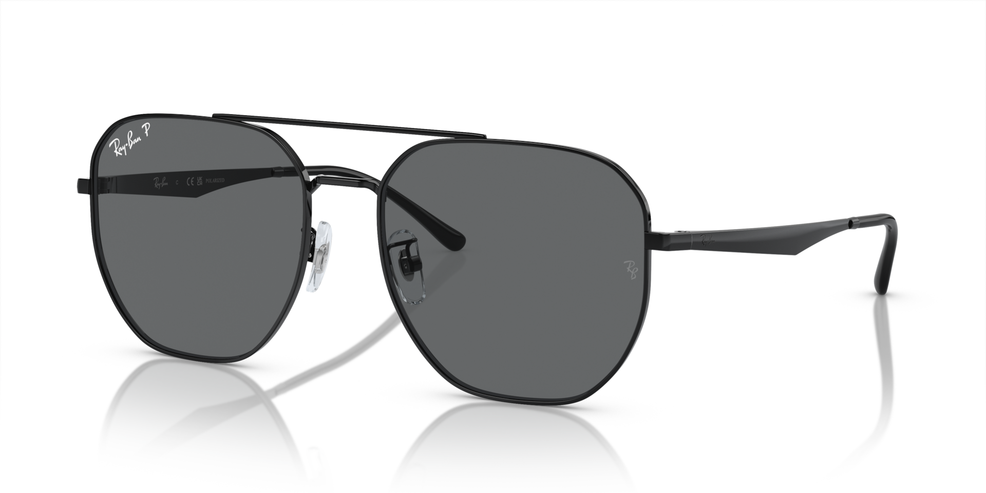 RB3724D Sunglasses in Black and Dark Grey Polarized - RB3724D