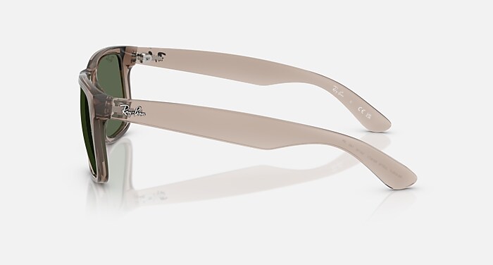 JUSTIN CLASSIC Sunglasses in Transparent Brown and Dark Green (55