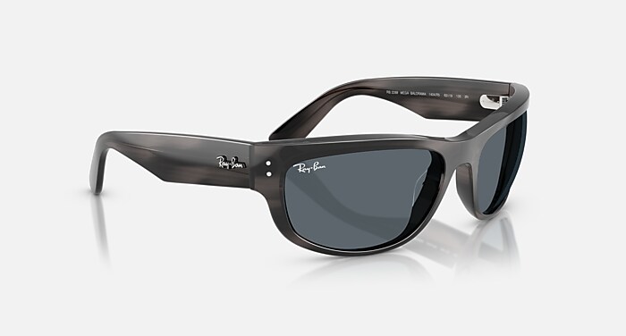 MEGA BALORAMA Sunglasses in Striped Gray and Blue (60-19) - RB2289