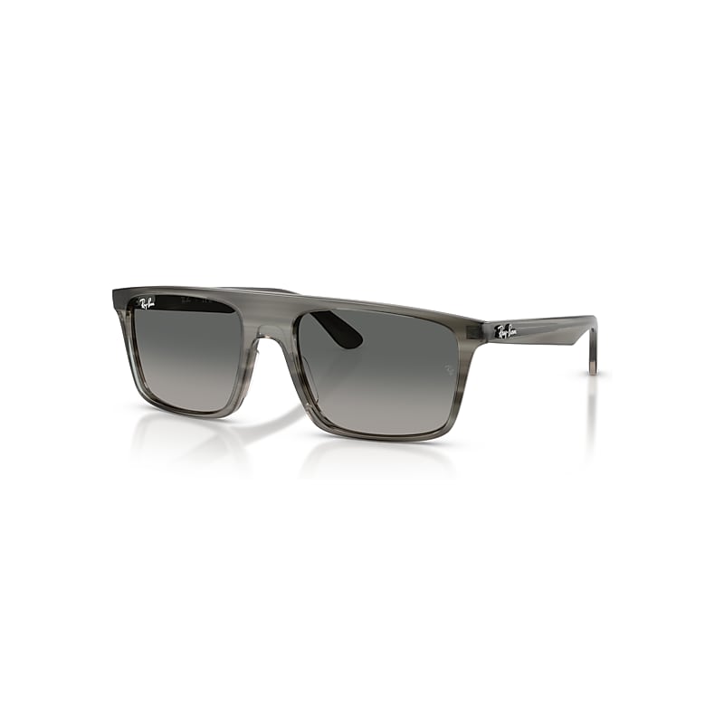 Ray-Ban Unisex Sunglass RB2222 - Frame color: Striped Grey, Lens color: Gradient Grey - Image 7