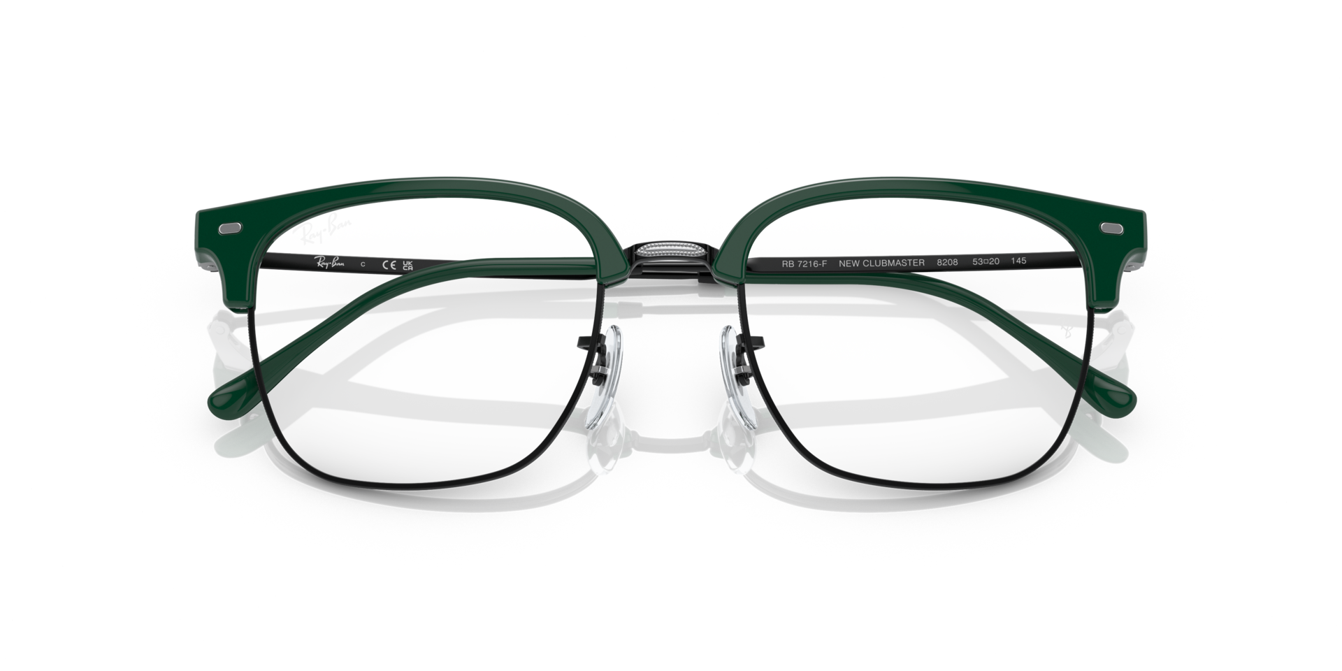Ray-Ban New Clubmaster Optics Eyeglasses Black Frame Clear Lenses Polarized 53-20 147$