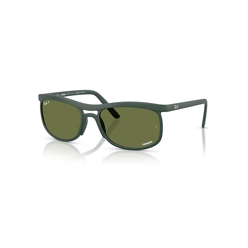Ray-Ban Sunglasses  Rb4452 Polarized+ Lenses Liteforce - Sand Green Frame Green Lenses Polarized 56-20, RB4452CH