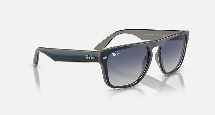 RB4407 Sunglasses in Blue & Grey & Transparent Light Brown and 