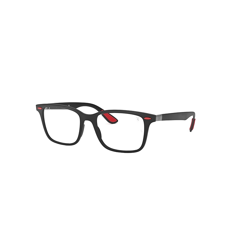 Ray-Ban Eyeglasses   Scuderia Ferrari Collection - Black Frame Clear Lenses 53-18, RB7144M