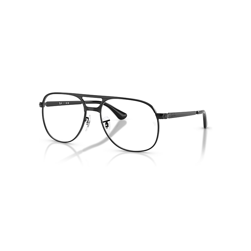 Ray-Ban Eyeglasses Unisex Bill Max Optics - Black Frame Transparent Lenses Polarized 54-17