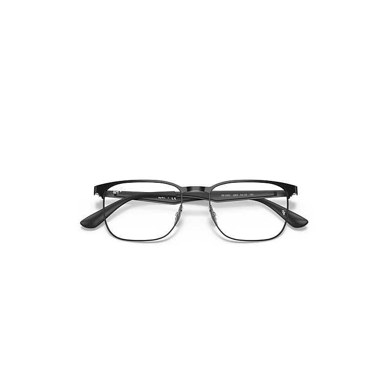 Ray-Ban Rb6363 Optics Optical Black Frame Clear Lenses Polarized 54-18