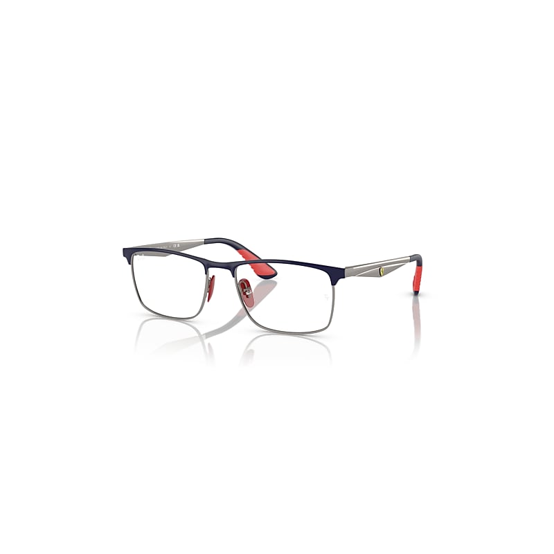 Ray-Ban Rb6516m Optics Scuderia Ferrari Collection  Staalgrijs Montuur Helder Glazen Gepolariseerd 55-18