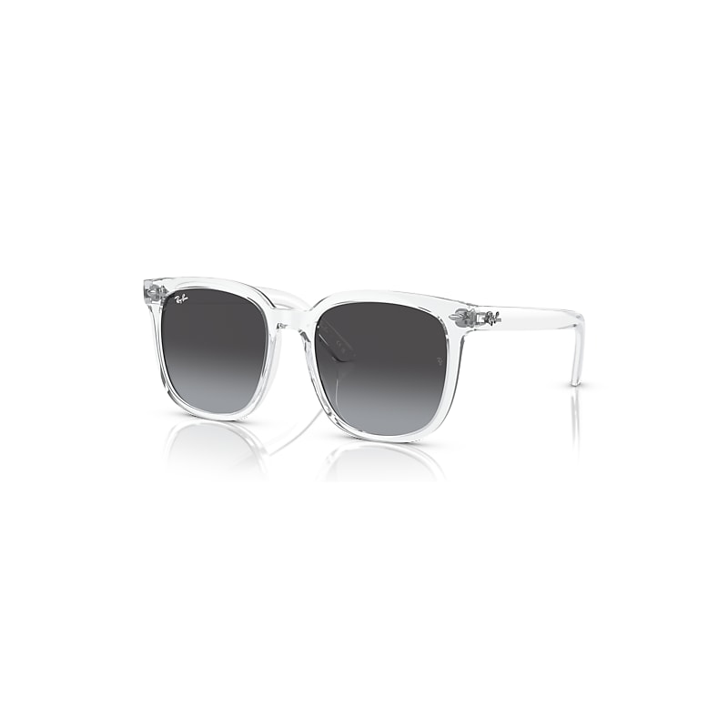 Ray-Ban Rb4401d Sunglasses Transparent Frame Grey Lenses 57-20