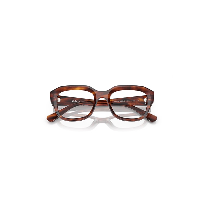 Ray-Ban Leonid Optics Bio-based Eyeglasses Striped Havana Frame Clear Lenses Polarized 54-20