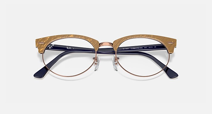 CLUBMASTER OVAL OPTICS Eyeglasses with Beige and Clear (50-19
