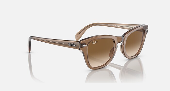 RB0707S Sunglasses in Transparent Light Brown and Brown (50-21