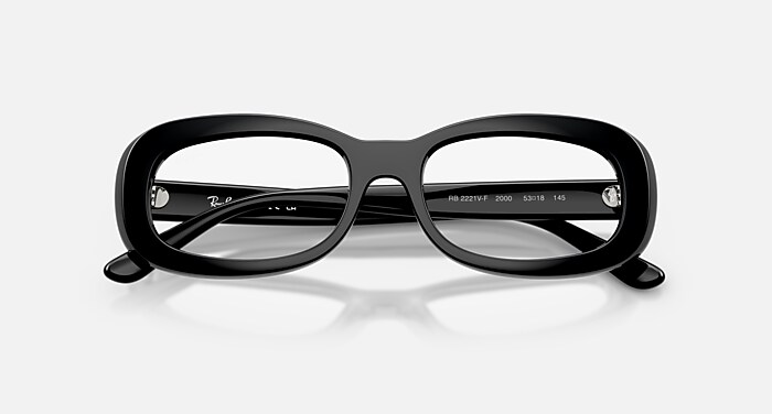 RB2221V OPTICS メガネ ブラック と クリア (53-18) - RB2221VF