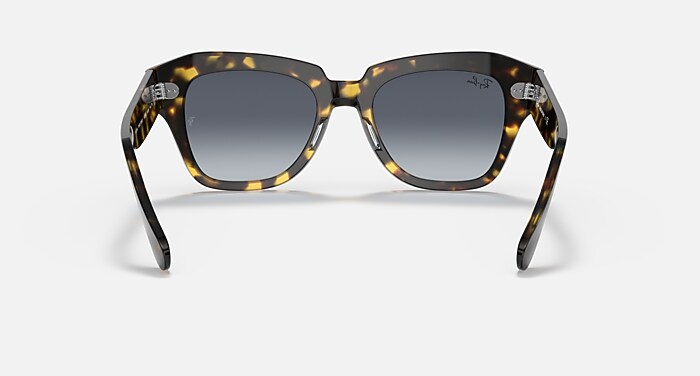 STATE STREET FLECK Sunglasses in Yellow Havana and Blue Gradient