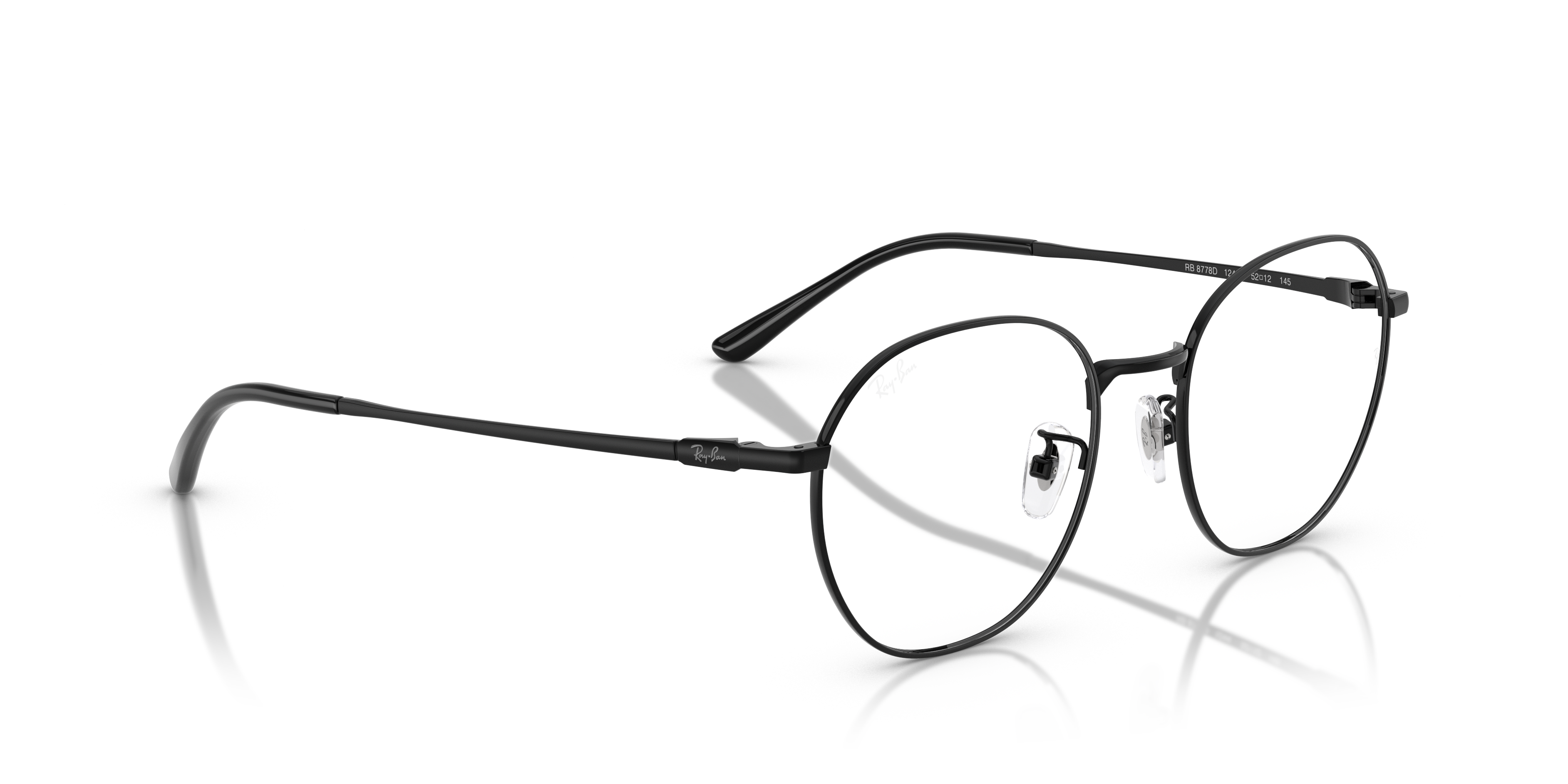 RB8778D OPTICS TITANIUM Eyeglasses with Black and Clear (52-19 RB8778D OPTICS TITANIUM Eyeglasses with Black and Clear (52-19