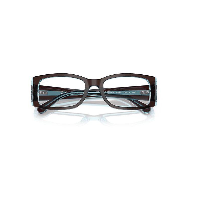 Ray-Ban Miriam Optics Eyeglasses Brown On Transparent Blue Frame Clear Lenses Polarized 54-19