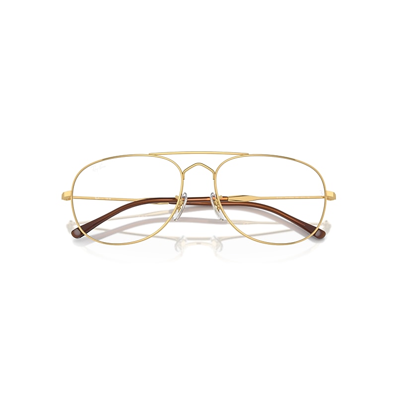Ray-Ban Eyeglasses Arista Gold Frame Lenses Polarized 57-17