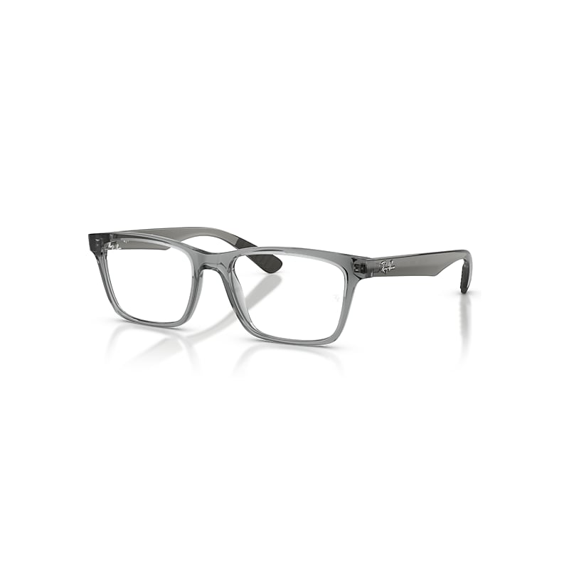 Ray-Ban Eyeglasses Unisex Rb7025 Optics - Dark Grey Frame Clear Lenses Polarized 53-17