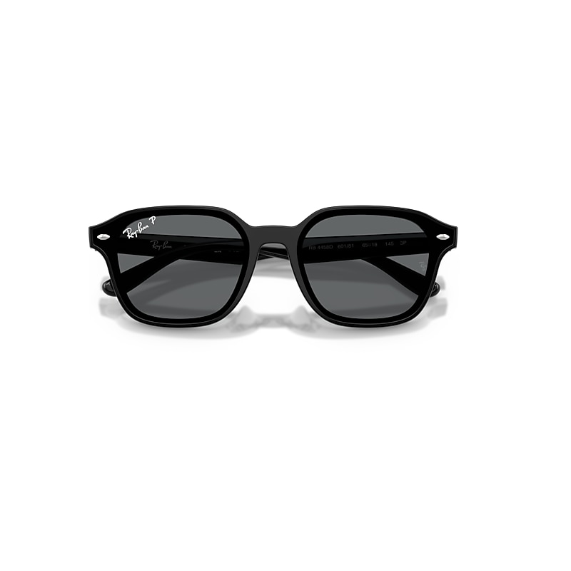 RB4458D Polarized Sunglasses in Black and Dark Grey Polarized (65