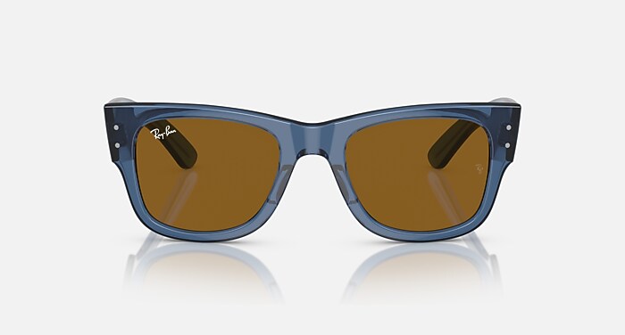 MEGA WAYFARER BIO-BASED Sunglasses in Transparent Blue and Brown