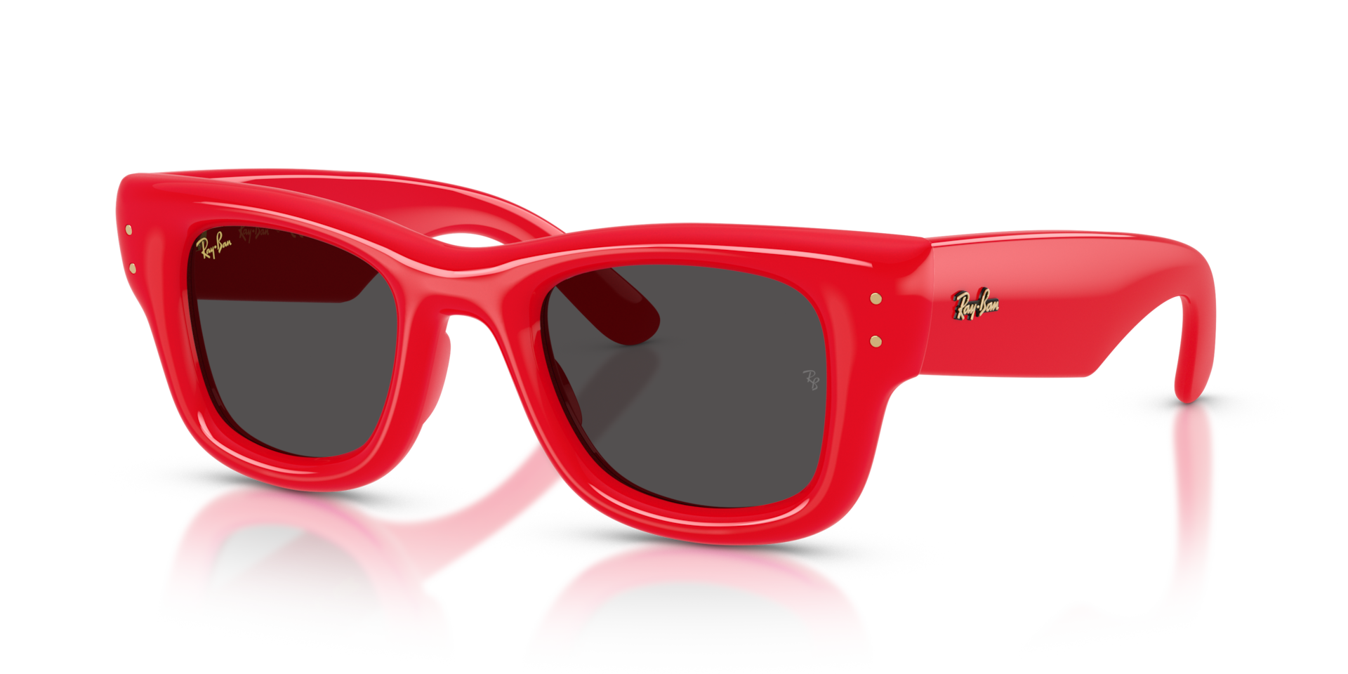 WAYFARER PUFFER Sunglasses in Red and Ultra Black - RB4940 | Ray