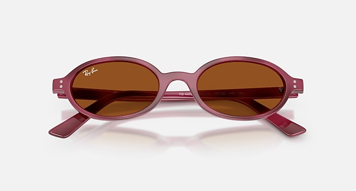 KHAL BIO-BASED Sunglasses in Violet Havana and Dark Brown (48-20