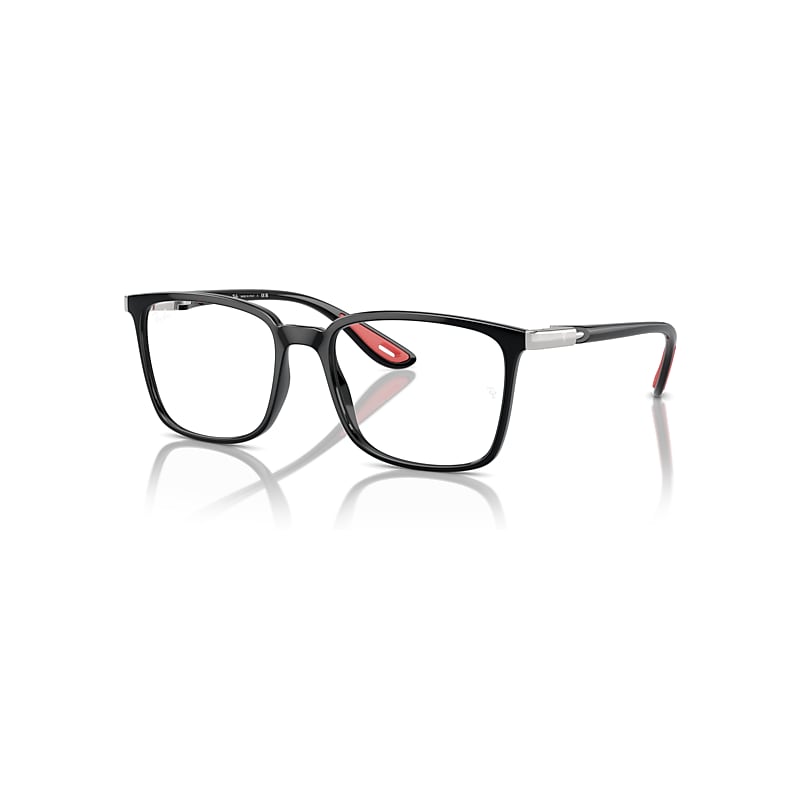 Ray-Ban Rb7240m Optics Scuderia Ferrari Collection Negro Montura Transparente Lentes Polarizado 54-18, RX7240M