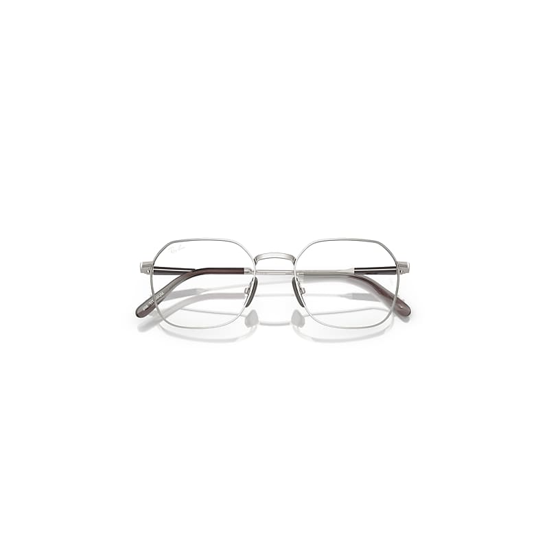 Ray-Ban Jim Titanium Optics Eyeglasses Silver Frame Clear Lenses Polarized 53-20