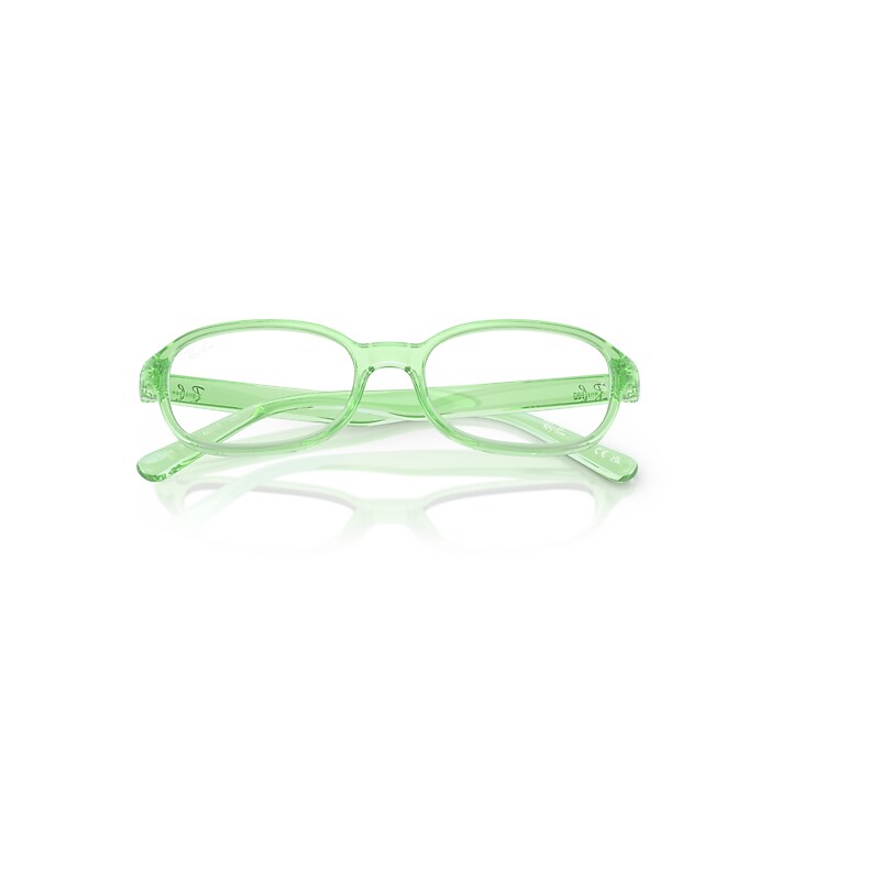 Ray-Ban Rb1904 Optics Kids Bio-based Optical Transparent Green Frame Clear Lenses Polarized 44-15