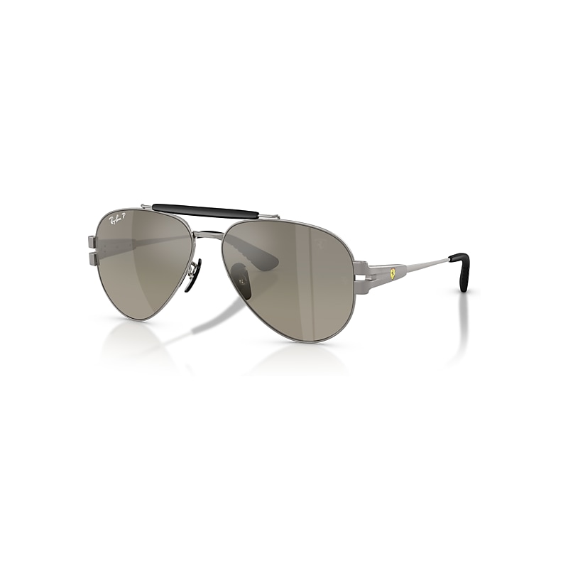 Ray-Ban Sunglasses   Scuderia Ferrari Collection Polarized+ Lenses - Matte Gunmetal Frame Grey Lenses Polarized 58-14, RB3762M