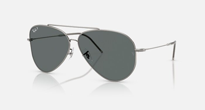 AVIATOR REVERSE Sunglasses in Gunmetal and Polarized Dark  display picture 3