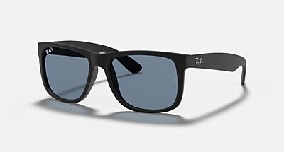 JUSTIN CLASSIC Óculos de Sol em Preto emborrachado e Cinza-escuro