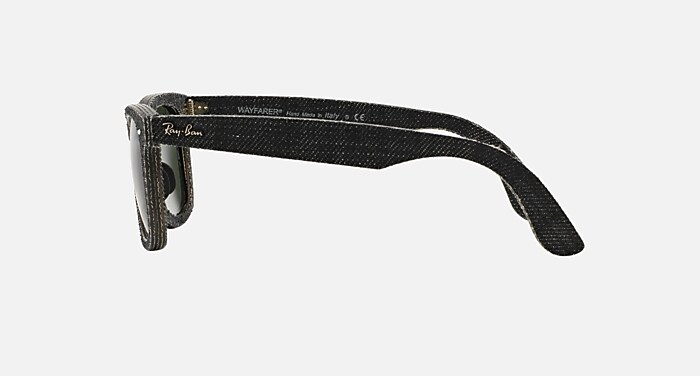 ORIGINAL WAYFARER DENIM Sunglasses in Black Denim and G-15 Green